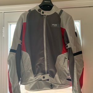 REV’IT Air Light grey and red motorcycle jacket XL